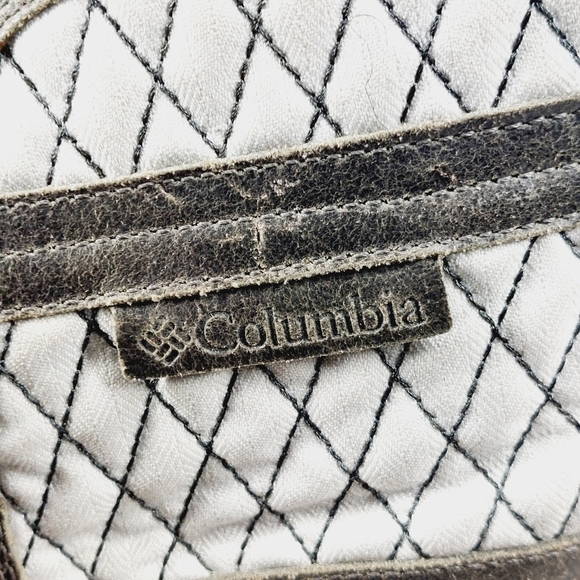 Columbia Brown & White Leather Heather Canyon Waterproof Cold Weather Boots C416 - Picture 11 of 13